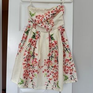 Strapless mini dress